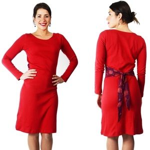 Ethos Paris Organic Aileen Dress in Carmine Red